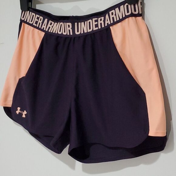 Under Armour purple and pink athletic shorts - Picture 2 of 4